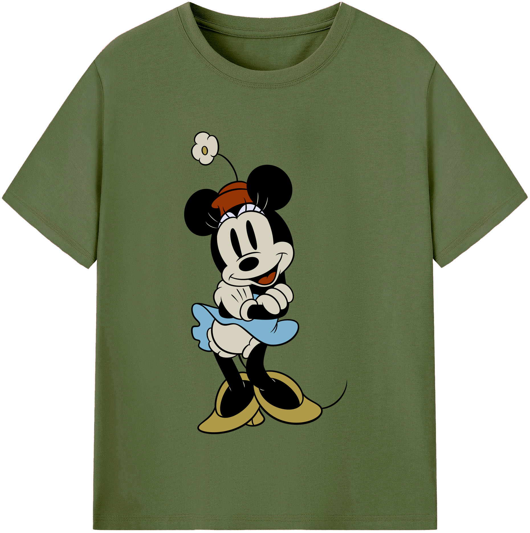 （画像用） ミッキーマウス Mickey Mouse 綿100％半袖Tシャツ（フロントプリント）